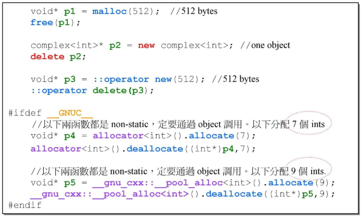 GNU C 不同版本的 allocator